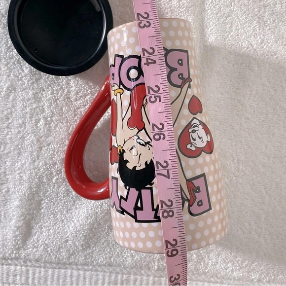 Betty Boop Pink Polkadot Tall Travel Mug With Lid - Picture 10 of 10